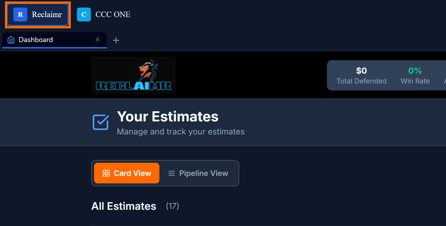 Hero Connect open with the Reclaimr tab highlighted